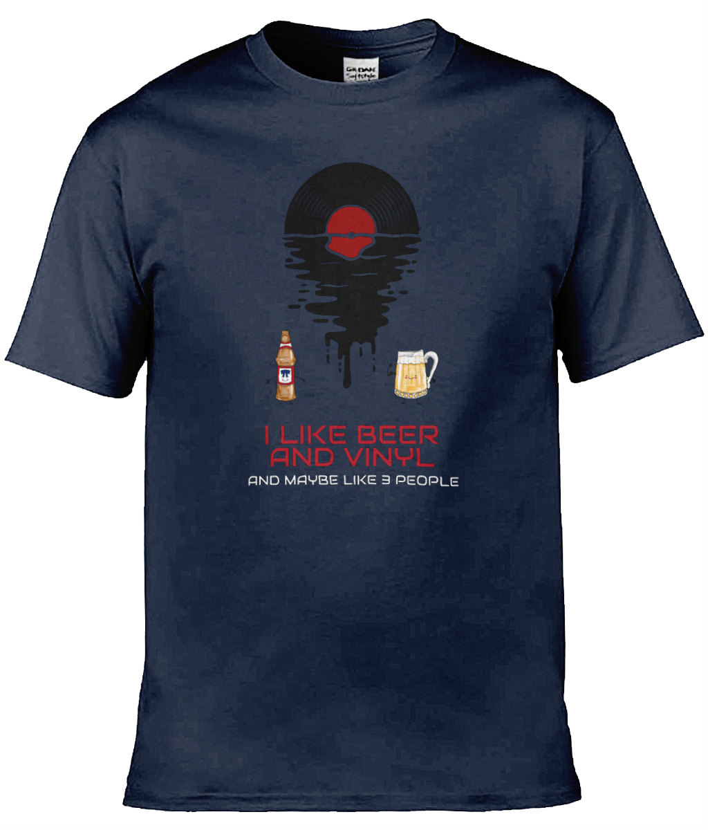 I Like Beer & Vinyl - 3 - Gildan Softstyle T-Shirt