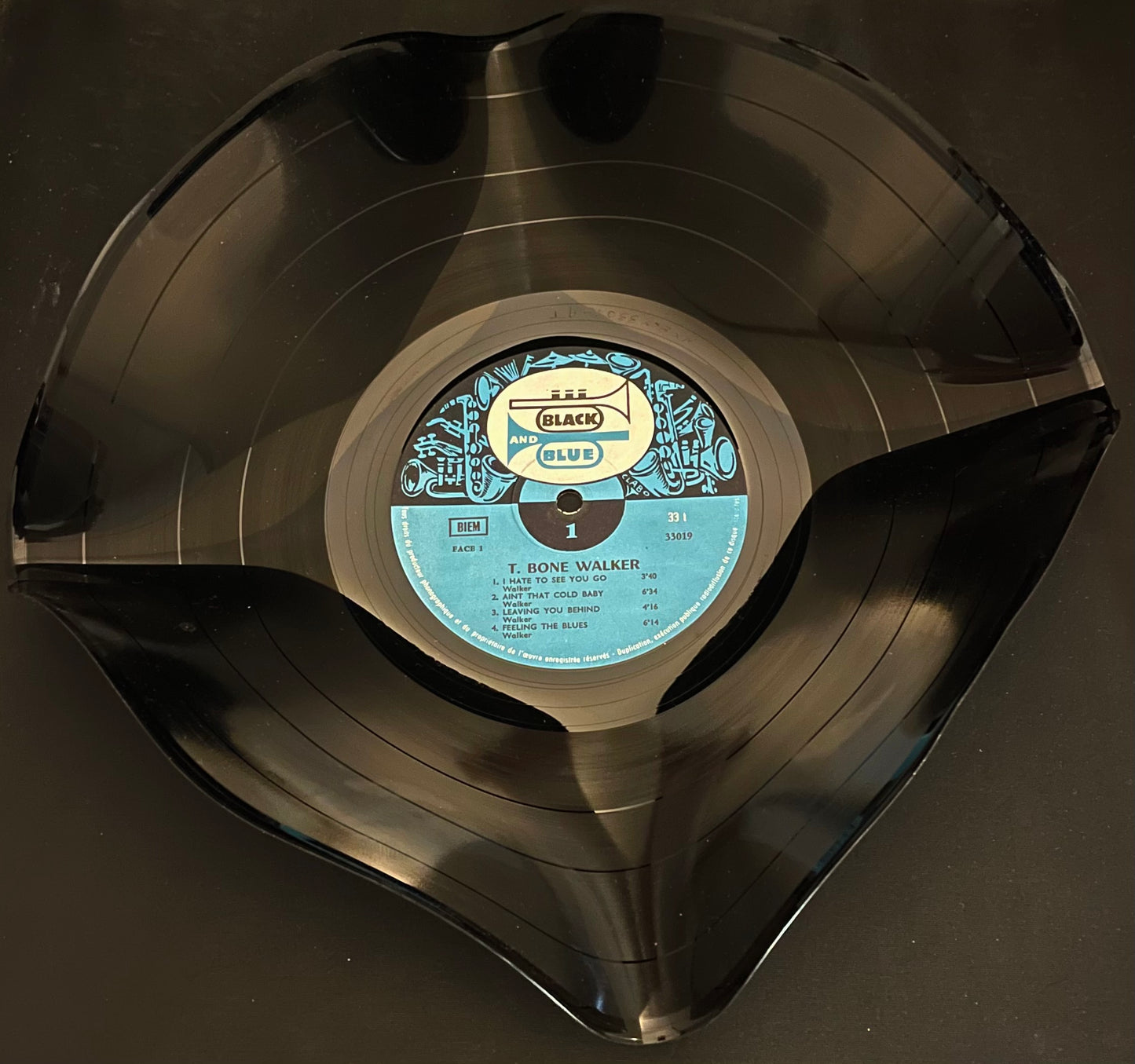 The 'Black & Blue' 12" Vinyl Record Bowl