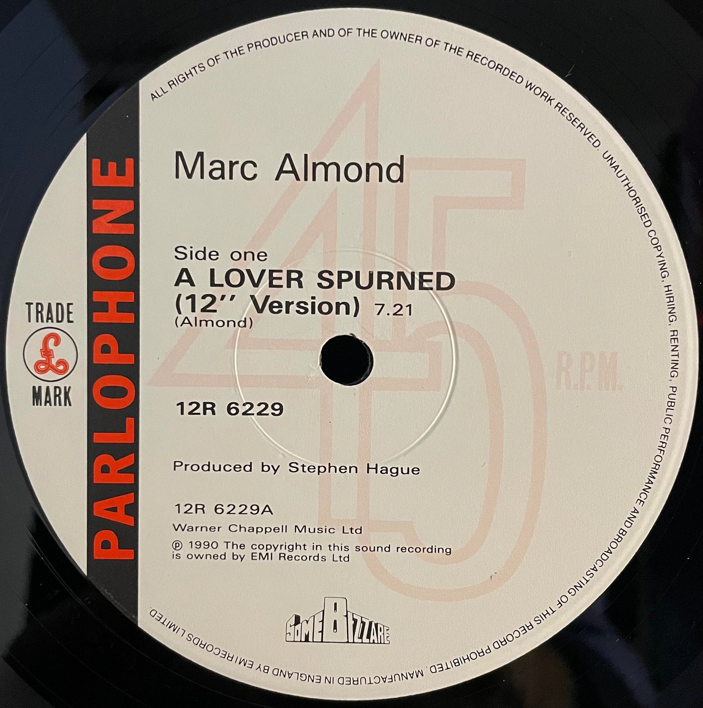 Marc Almond – A Lover Spurned – USED Vinyl 12" Single