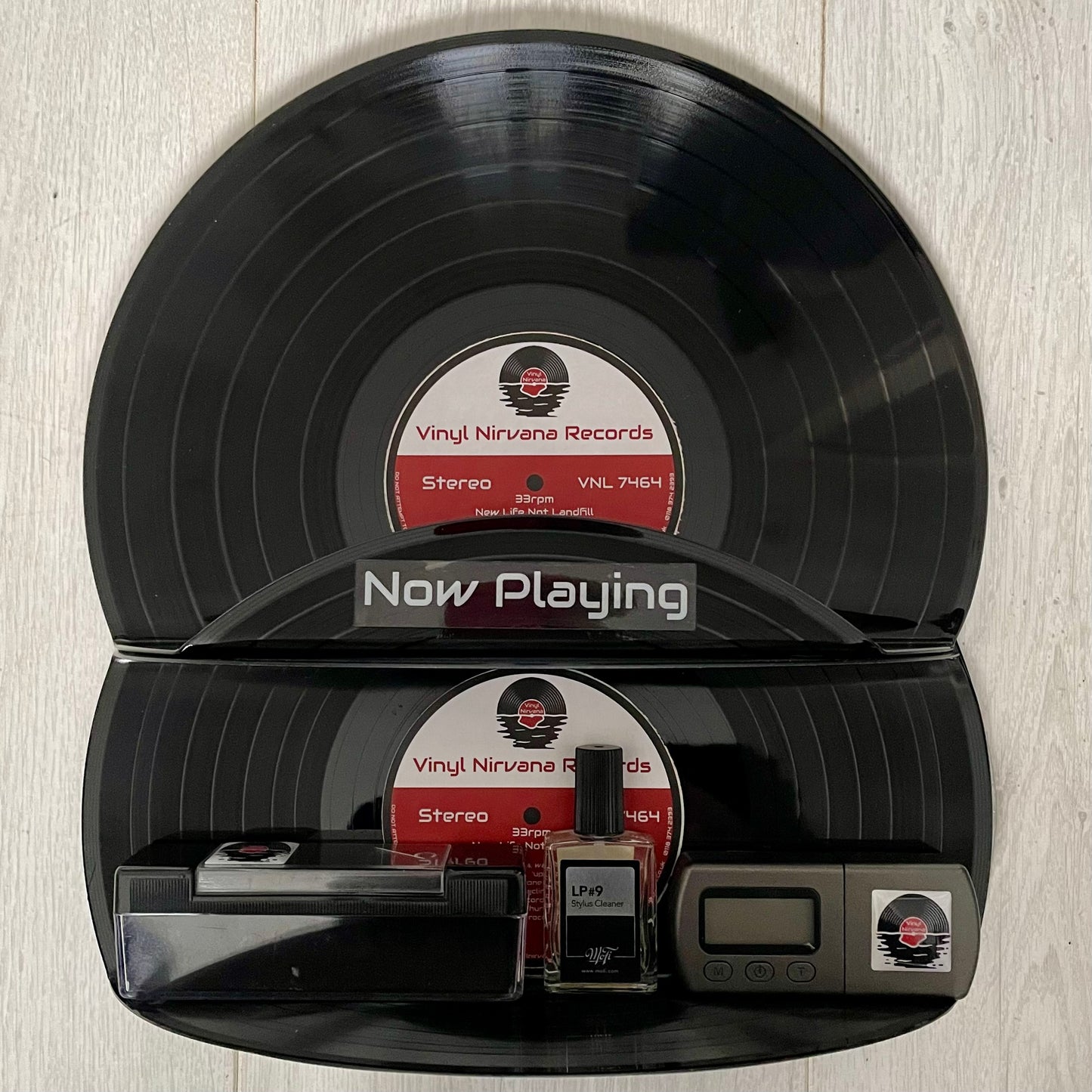 The ‘Vinyl Nirvana’ Wall Mounted ‘Now Playing’ Vinyl Record Stand with Shelf