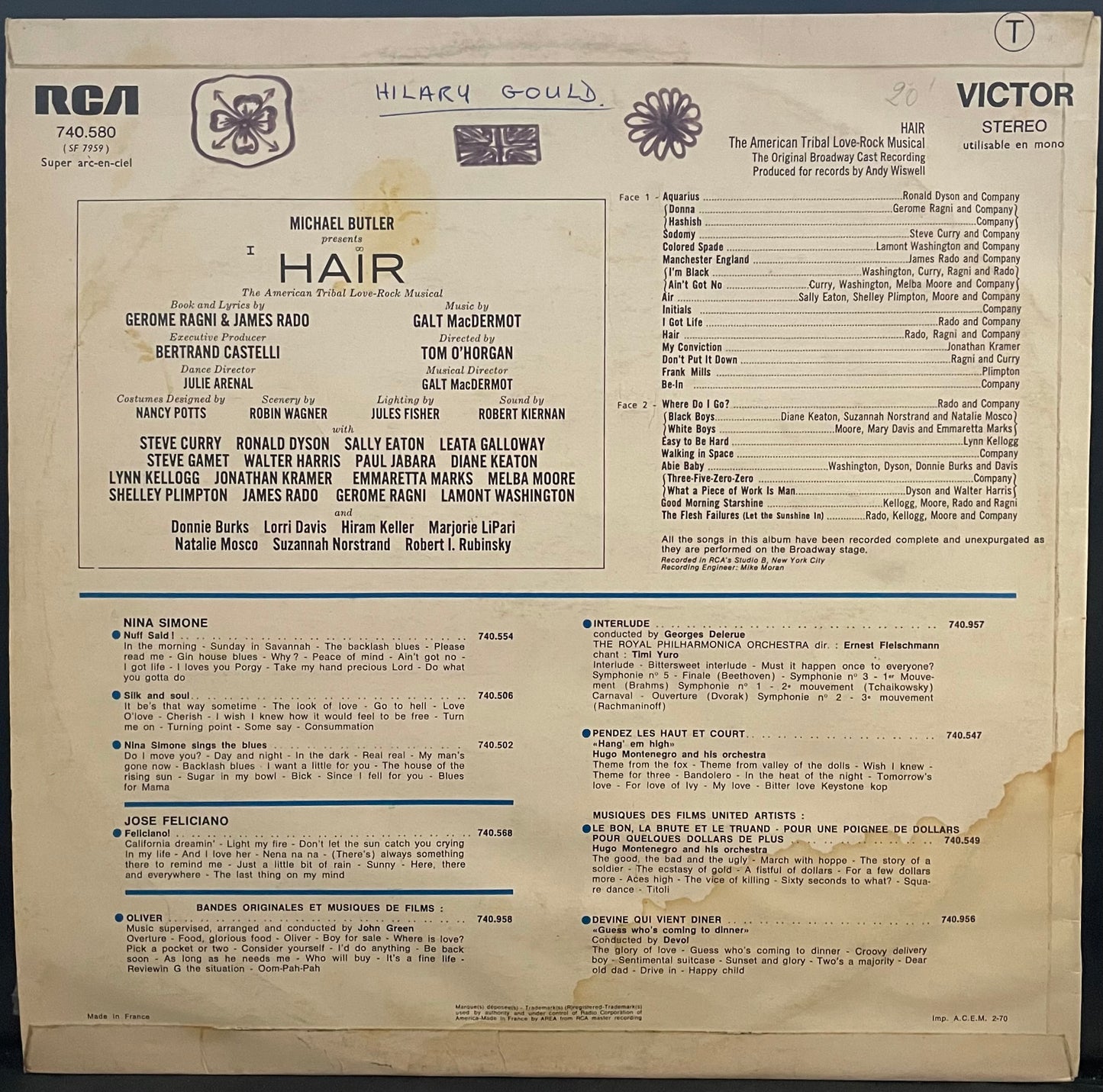 Various – Hair - The American Tribal Love-Rock Musical (Version Originale) – USED Vinyl LP