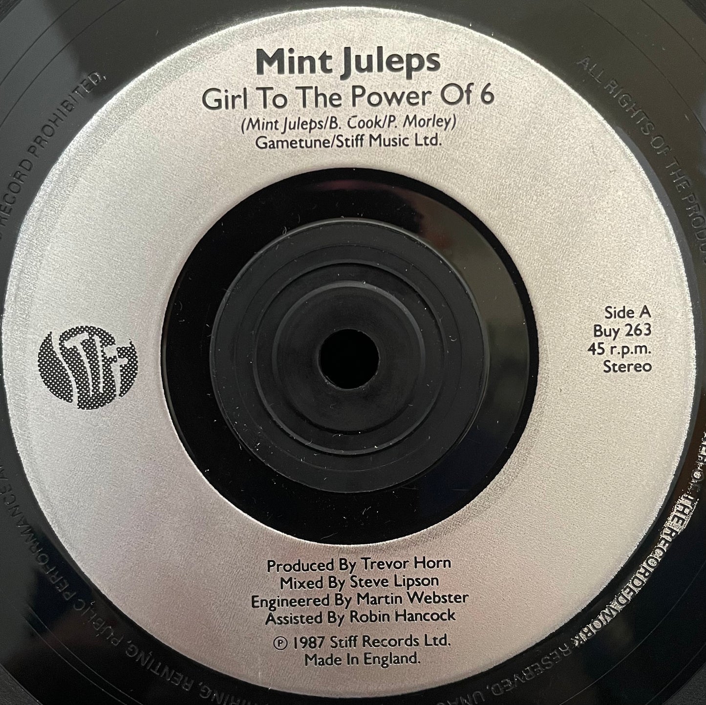 Mint Juleps – Girl To The Power Of 6 – USED Vinyl 7" Single