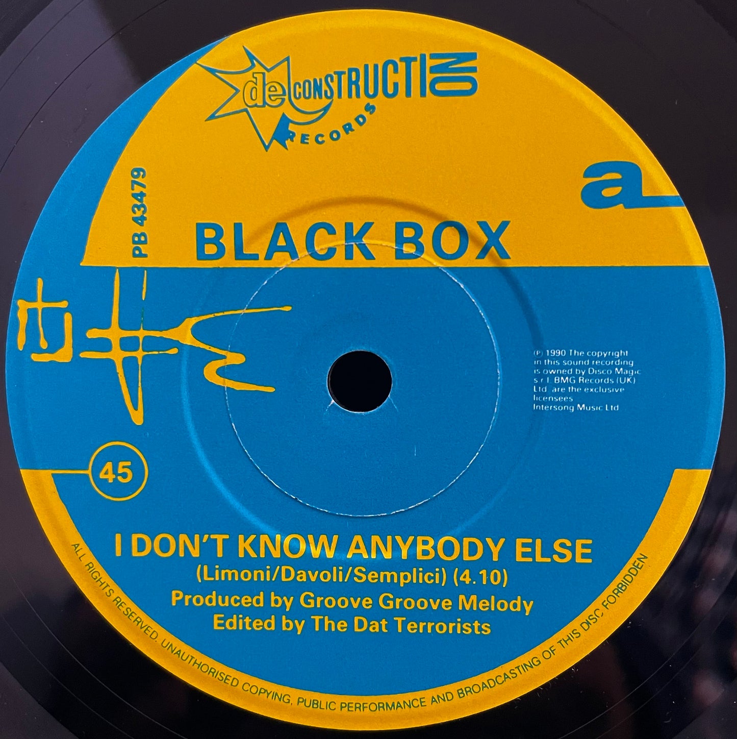 Black Box – I Don't Know Anybody Else - USED Vinyl 7" Single