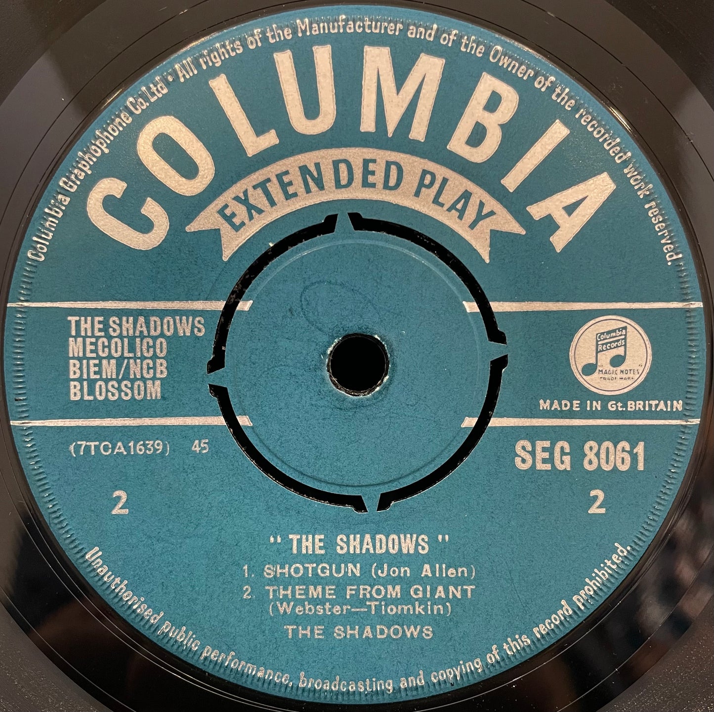 The Shadows – The Shadows – USED Vinyl 7" EP - MONO