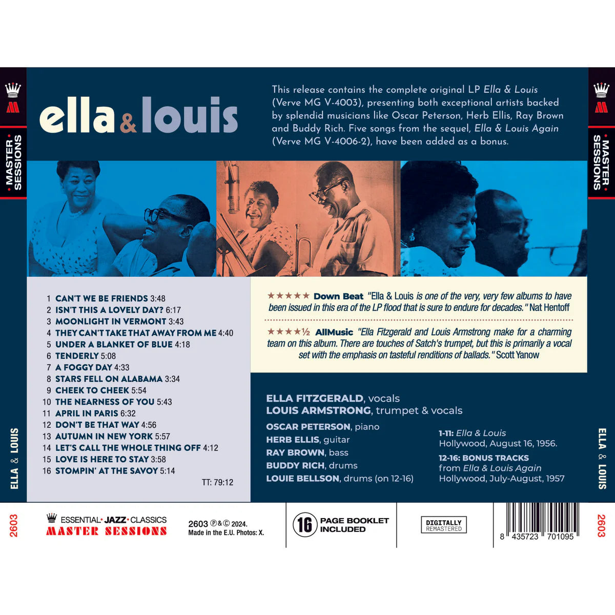 PRESALE - Ella Fitzgerald & Louis Armstrong - Ella & Louis - Vinyl LP 180g CLEAR Ltd Edition