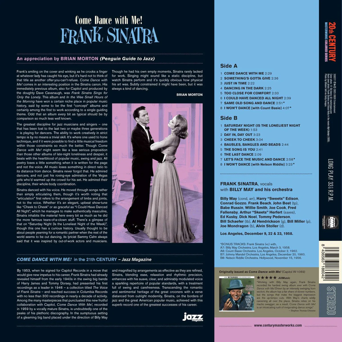 PRESALE - Frank Sinatra - Come Dance With Me! - Vinyl LP 180g Limited Edition BLUE