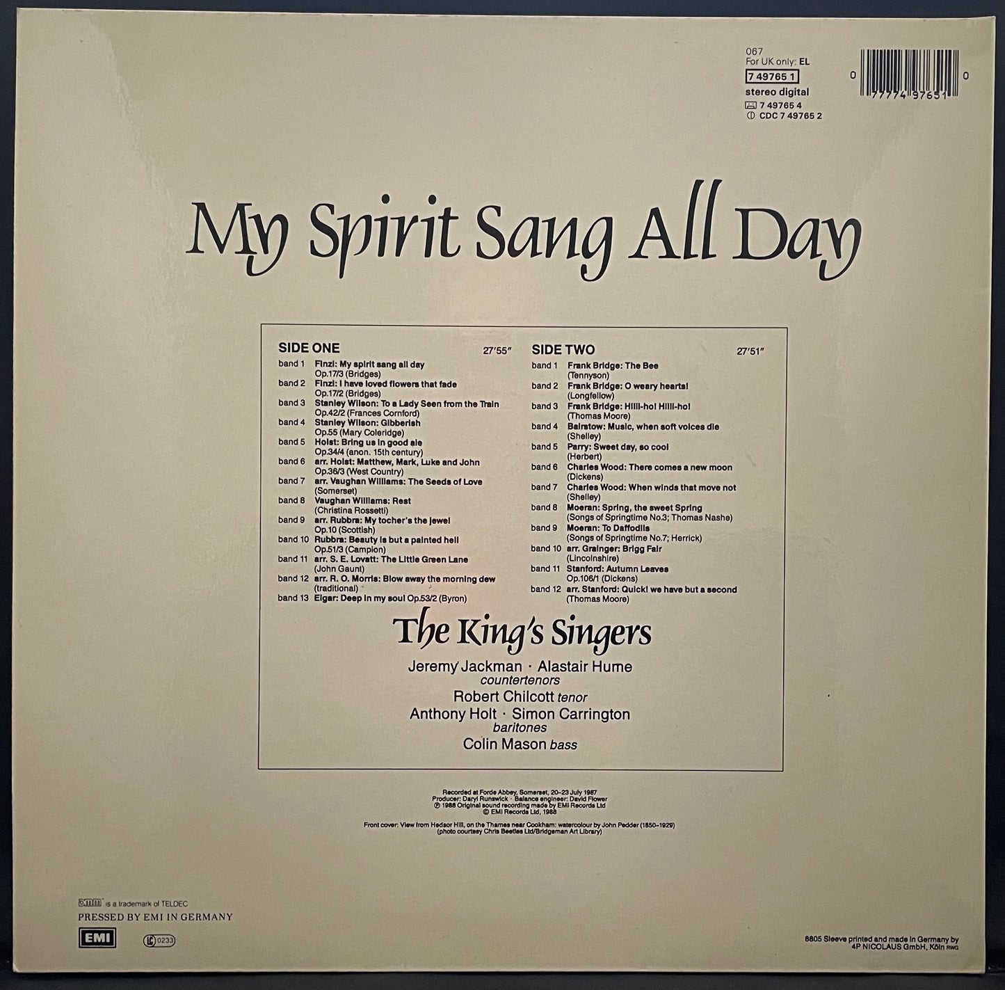 The King's Singers – My Spirit Sang All Day – USED Vinyl LP