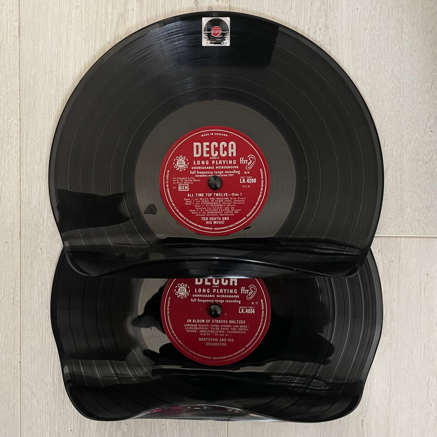 The 'Decca' Vinyl Record Wine Rack