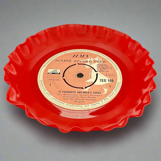 The 'Red Junior’ 7" Vinyl Record Bowl