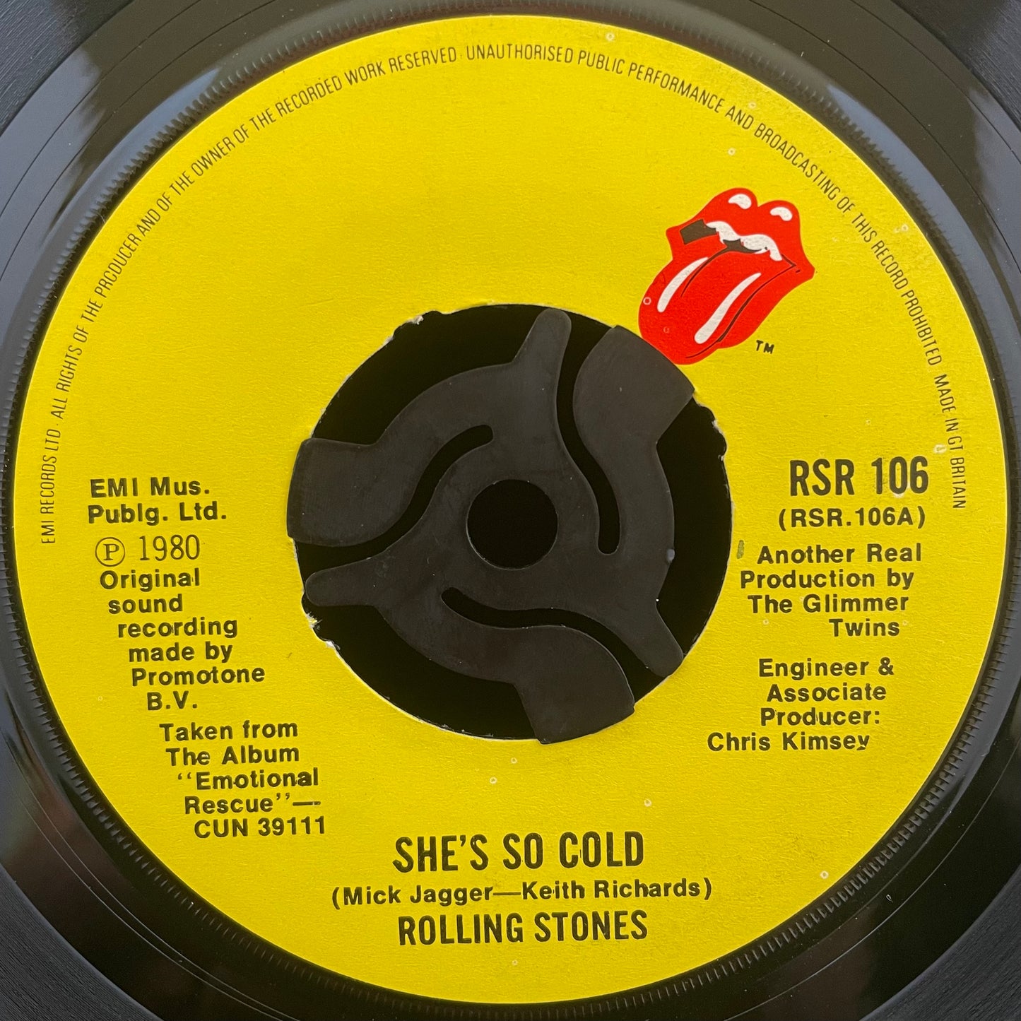 The Rolling Stones – She's So Cold - USED Vinyl 7" Single