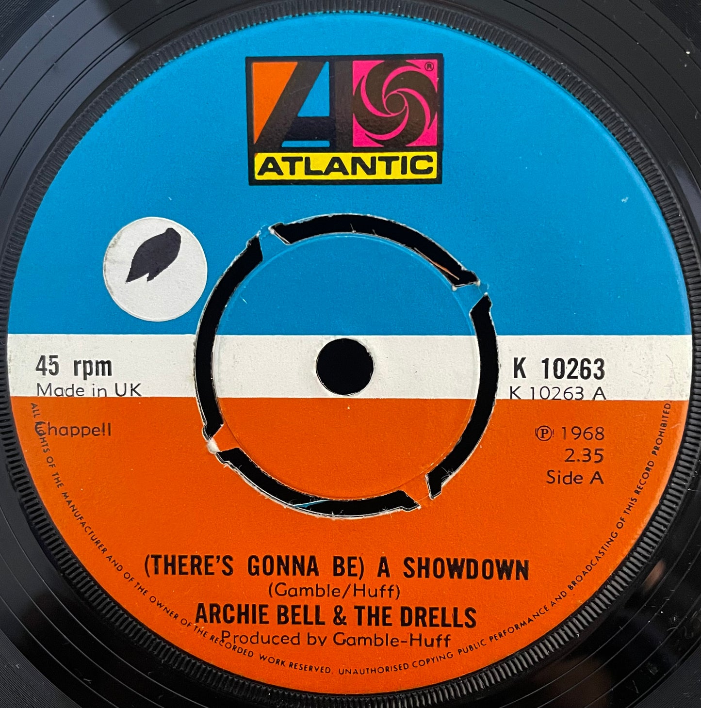 Archie Bell & The Drells – (There's Gonna Be) A Showdown – USED Vinyl 7" Single