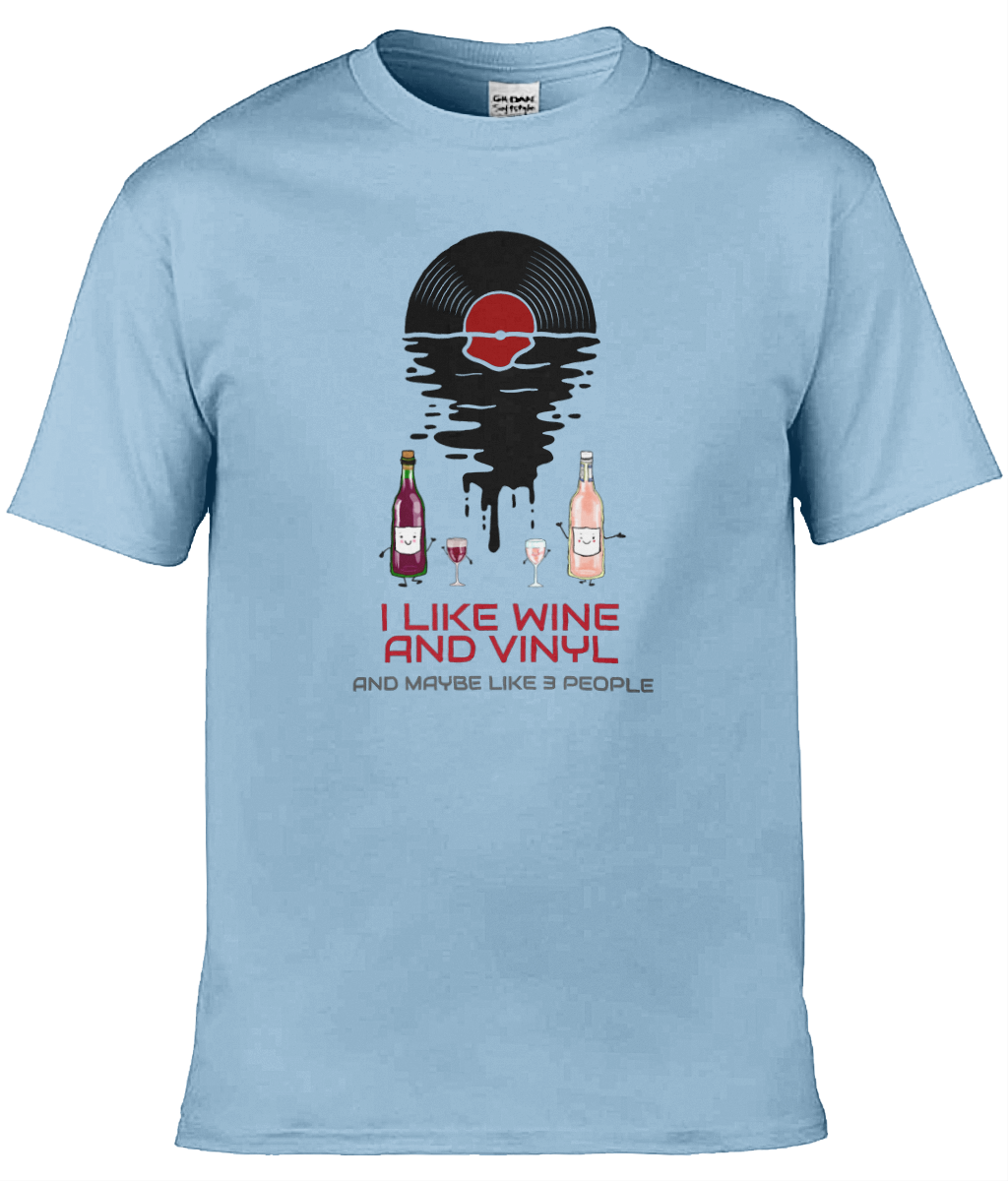 I Like Wine & Vinyl - Gildan Softstyle T-Shirt