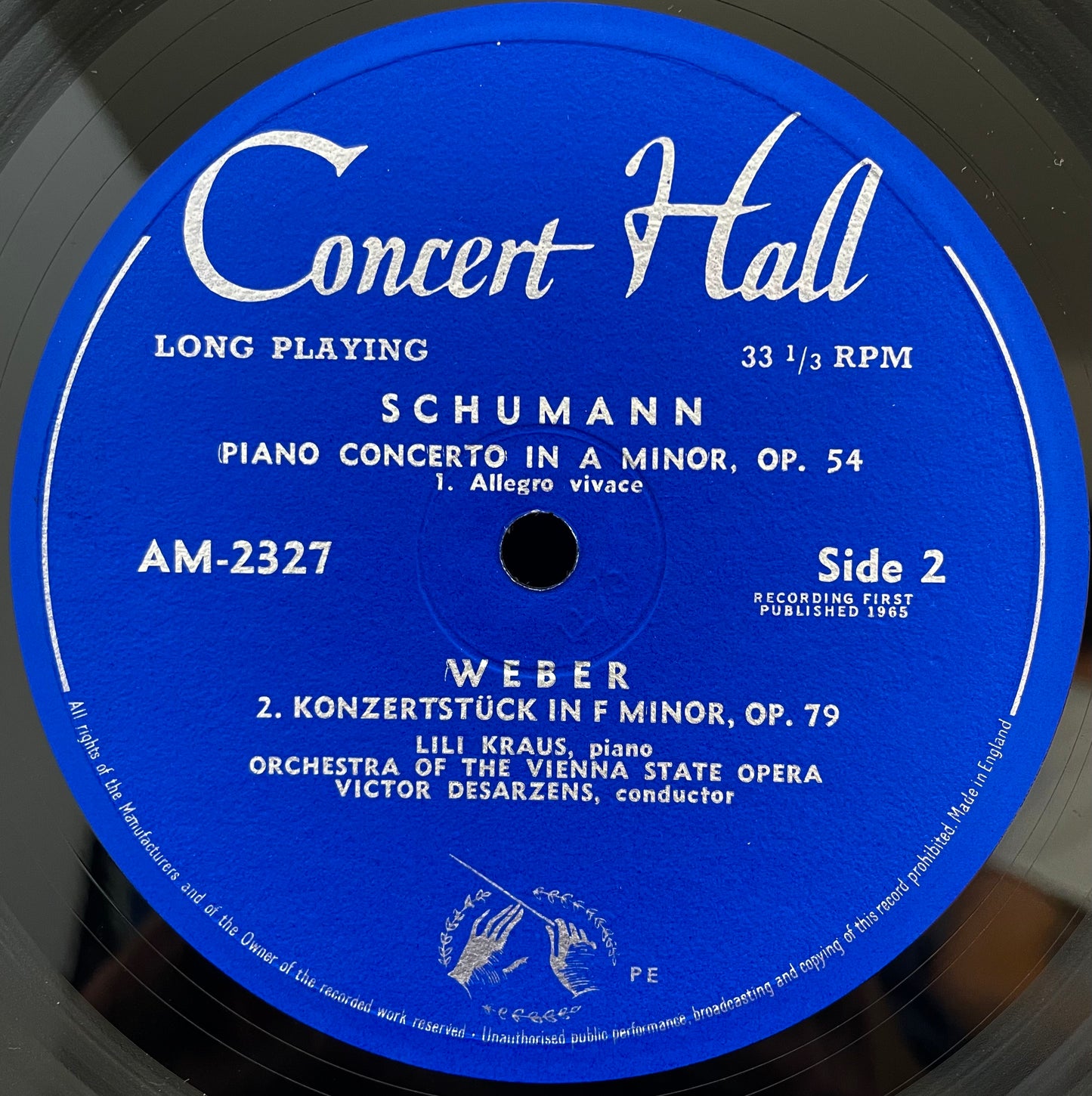 Schumann / Weber – Piano Concerto In A Minor – USED Vinyl LP MONO