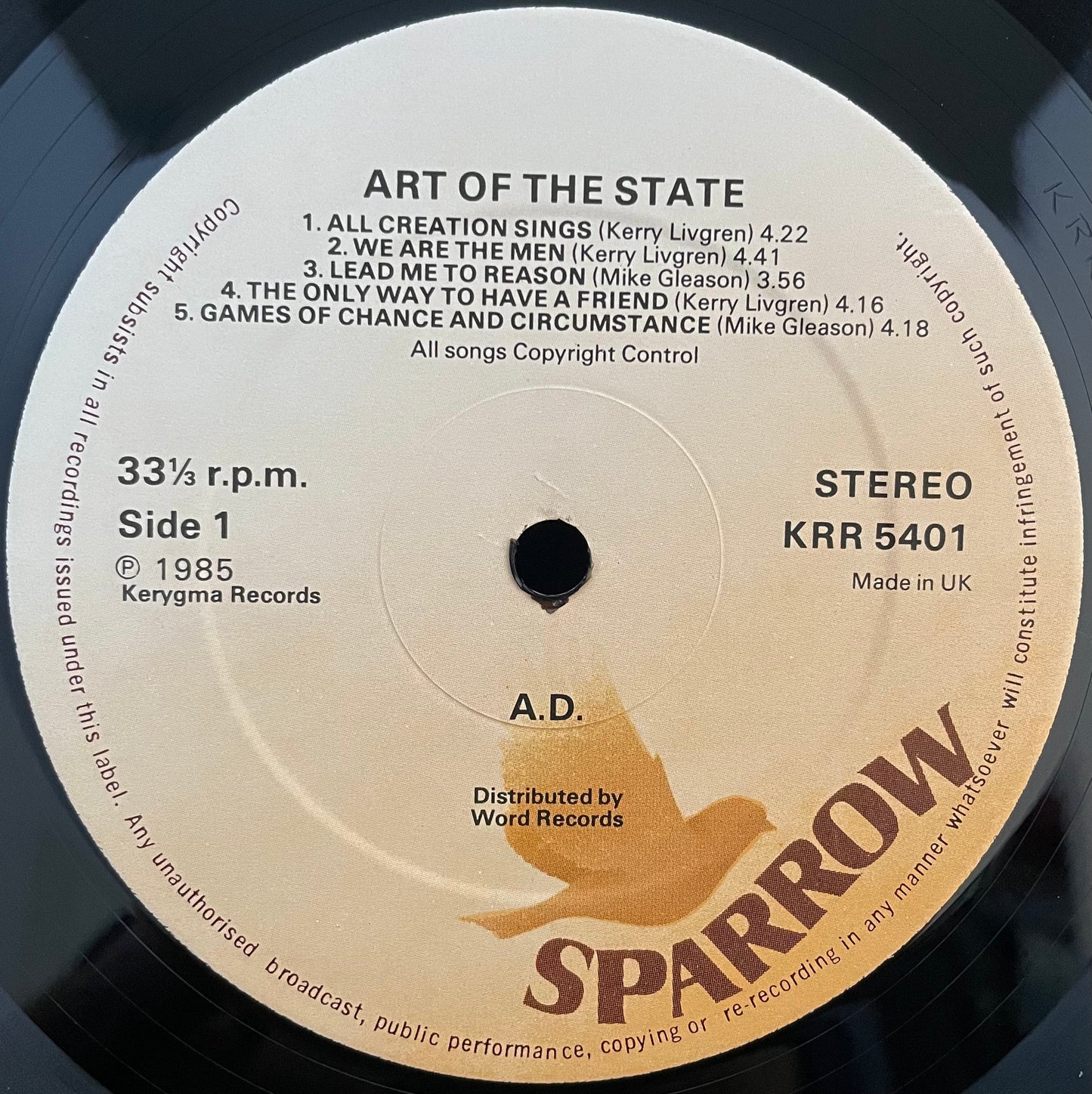 AD – Art Of The State – USED Vinyl LP