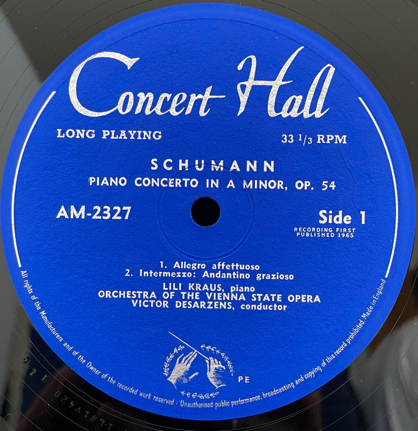 Schumann / Weber – Piano Concerto In A Minor – USED Vinyl LP MONO