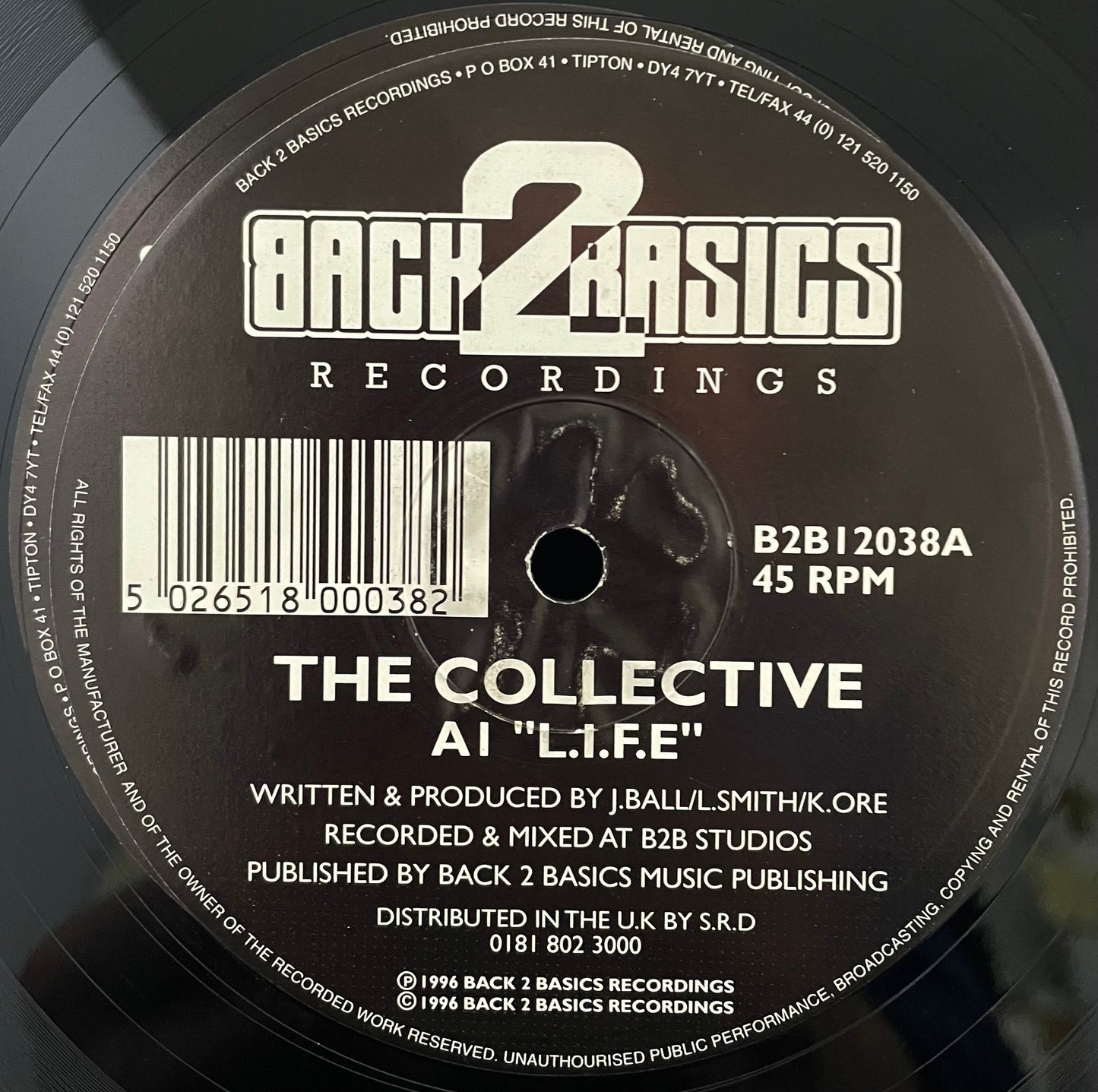 The Collective – L.I.F.E / Ease Yourself – USED Vinyl 12" Single