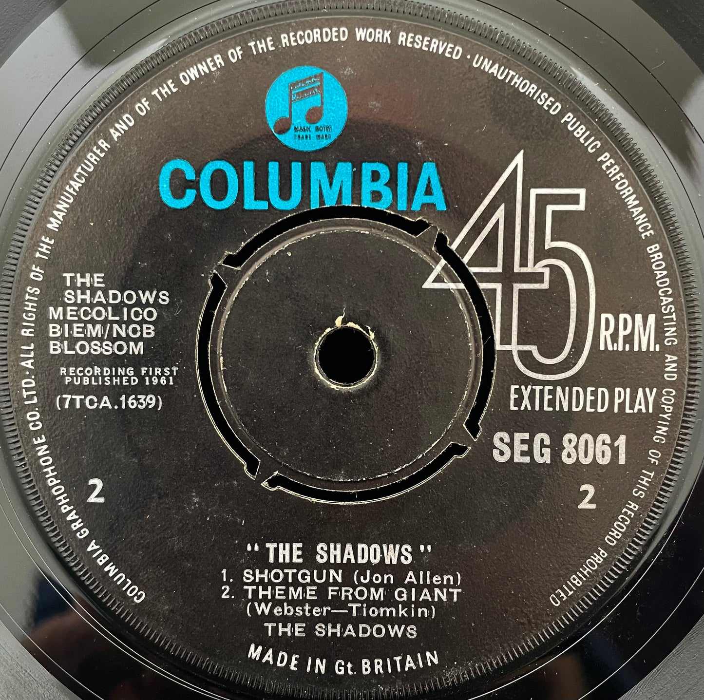 The Shadows – The Shadows – USED Vinyl 7" EP