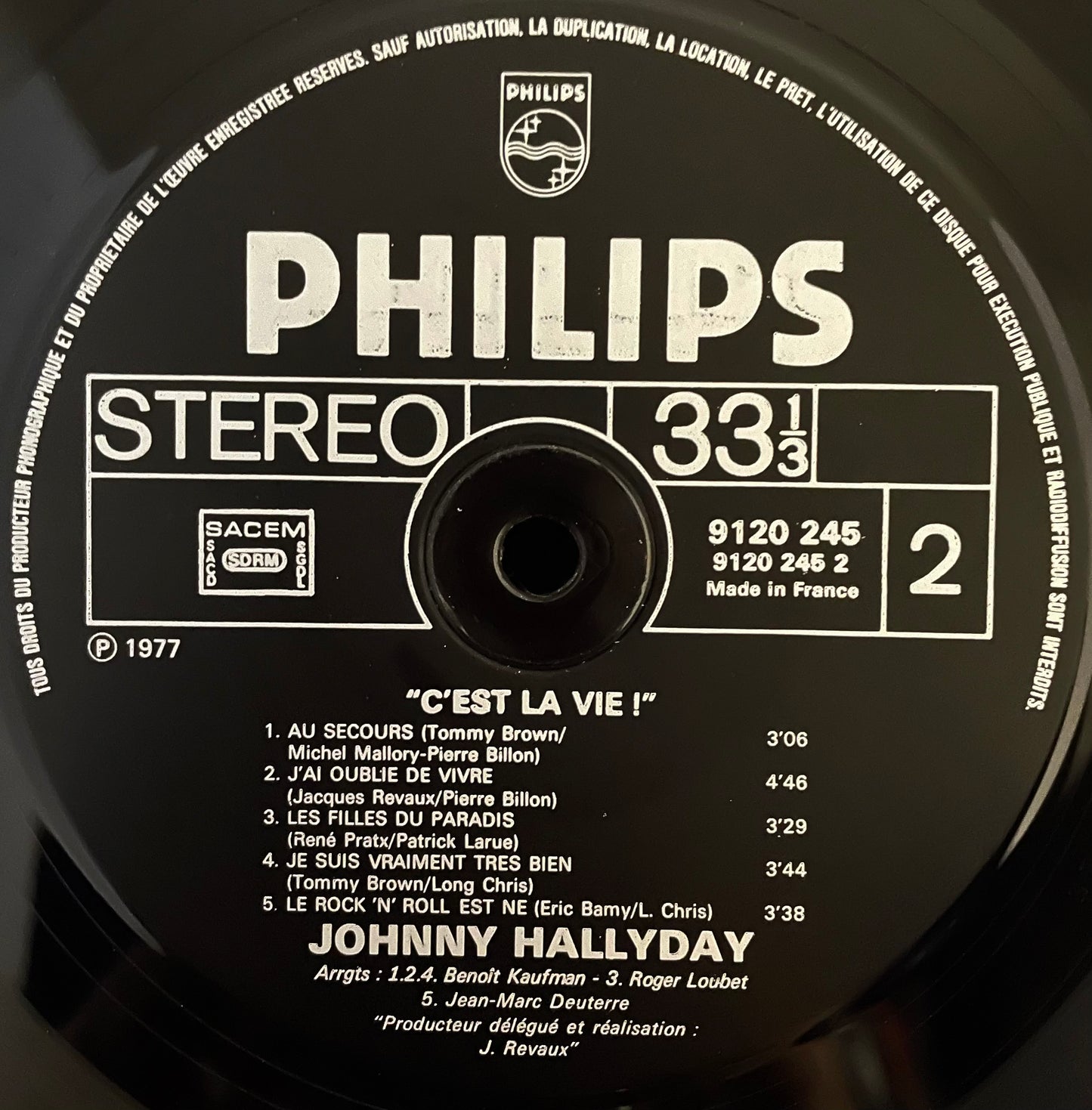 Johnny Hallyday – C'est La Vie – USED Vinyl LP