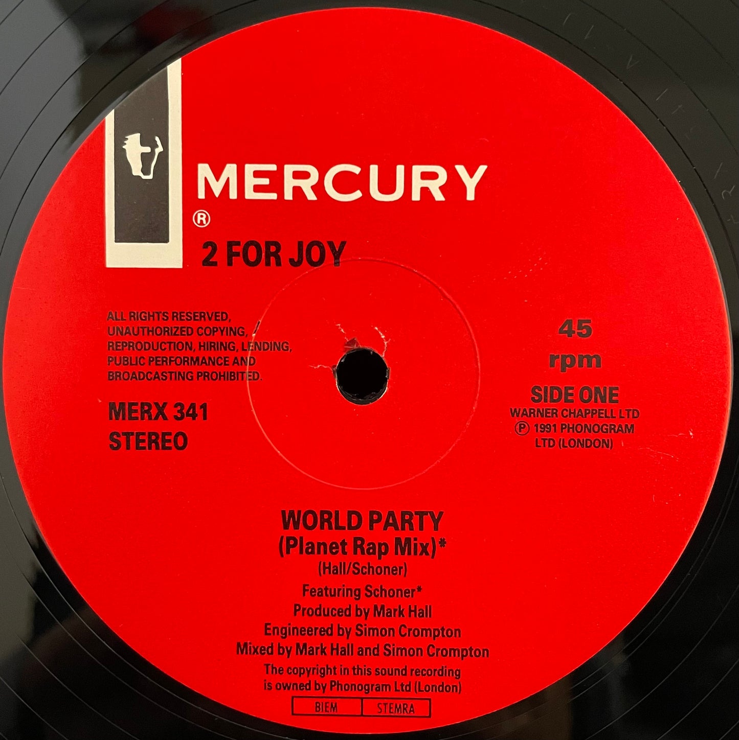 2 For Joy – World Party – USED Vinyl 12" Single