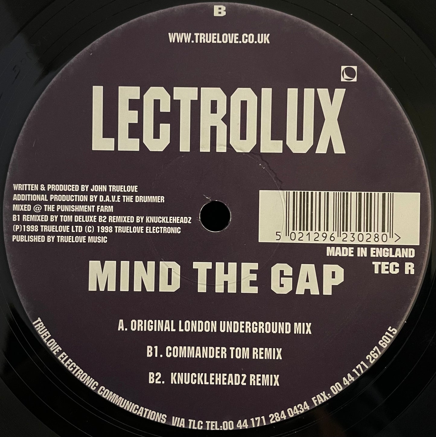 Lectrolux – Mind The Gap – USED Vinyl 12" Single