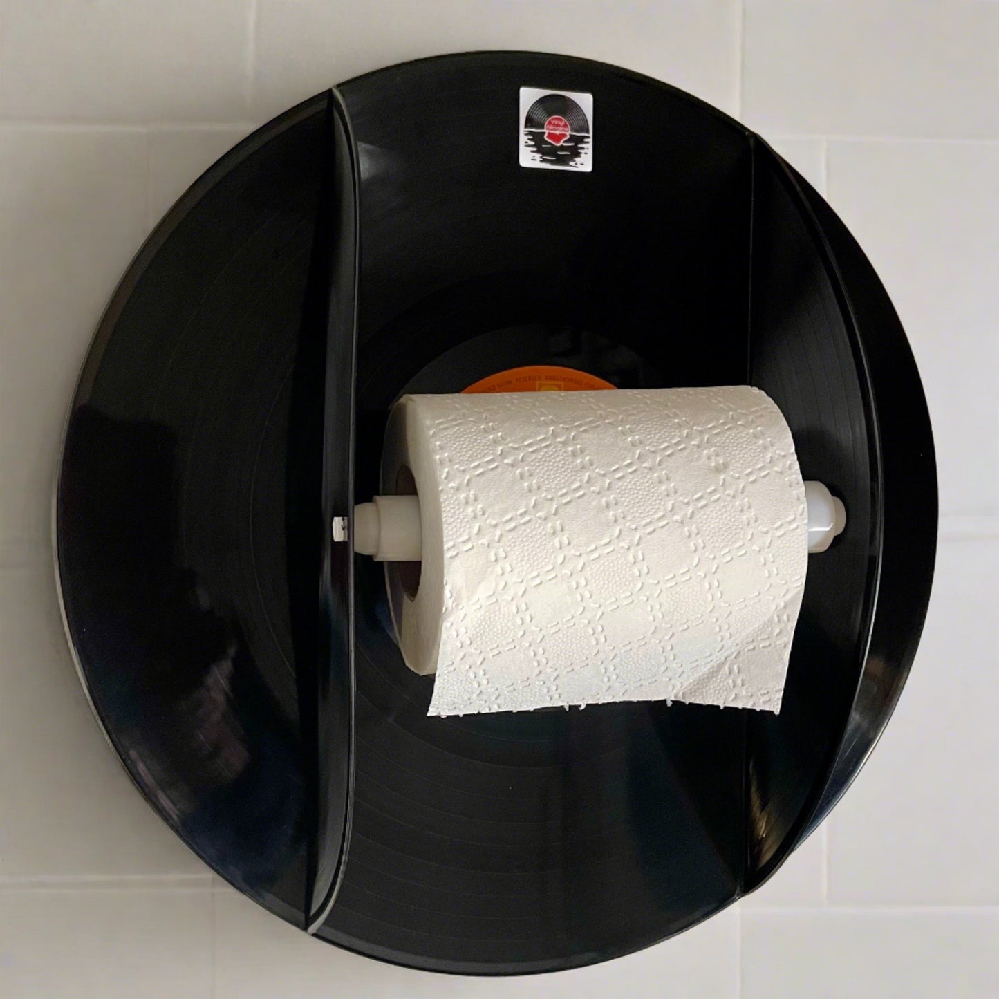 The 'CBS' Vinyl Record Toilet Roll Holder