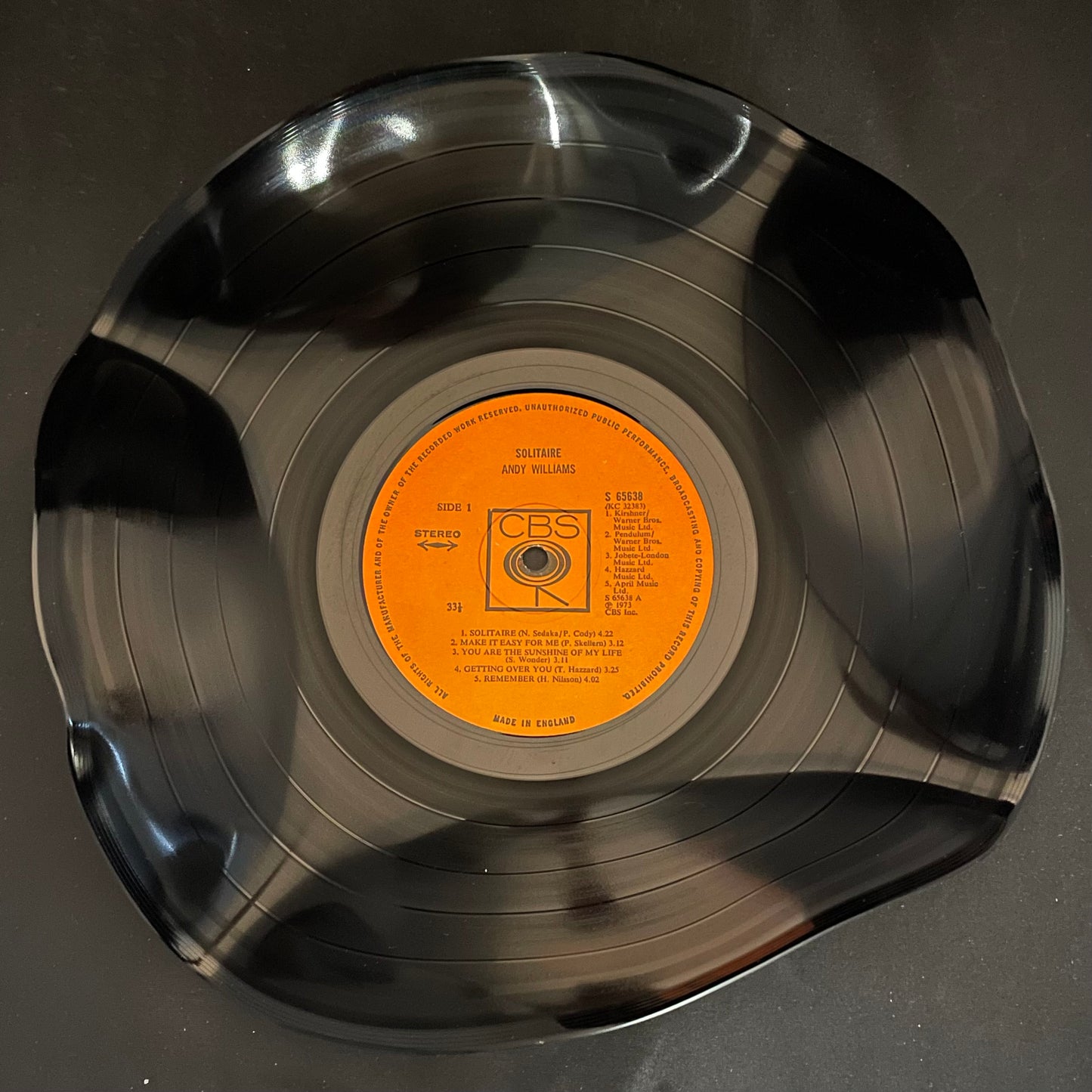 The 'CBS 2' 12" Vinyl Record Bowl