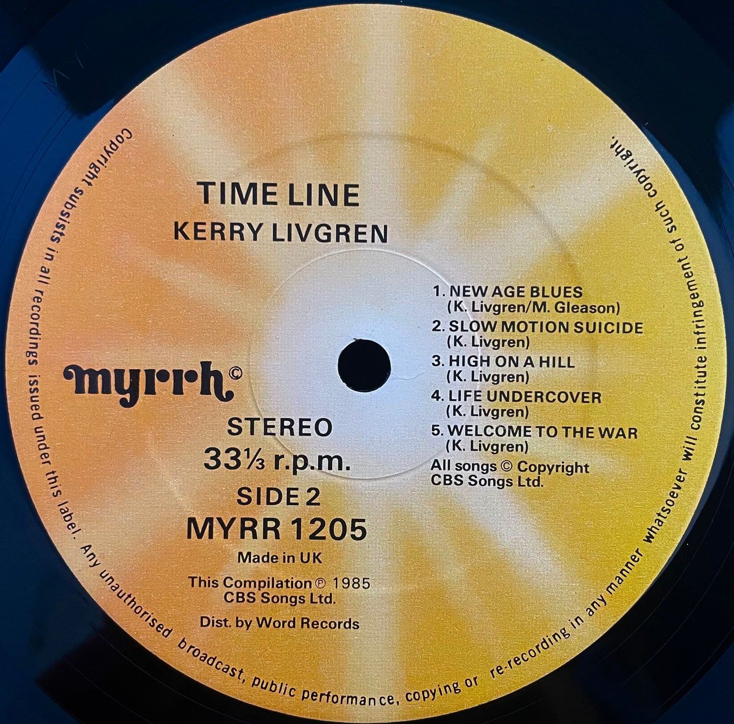 Kerry Livgren AD – Time Line – USED Vinyl LP