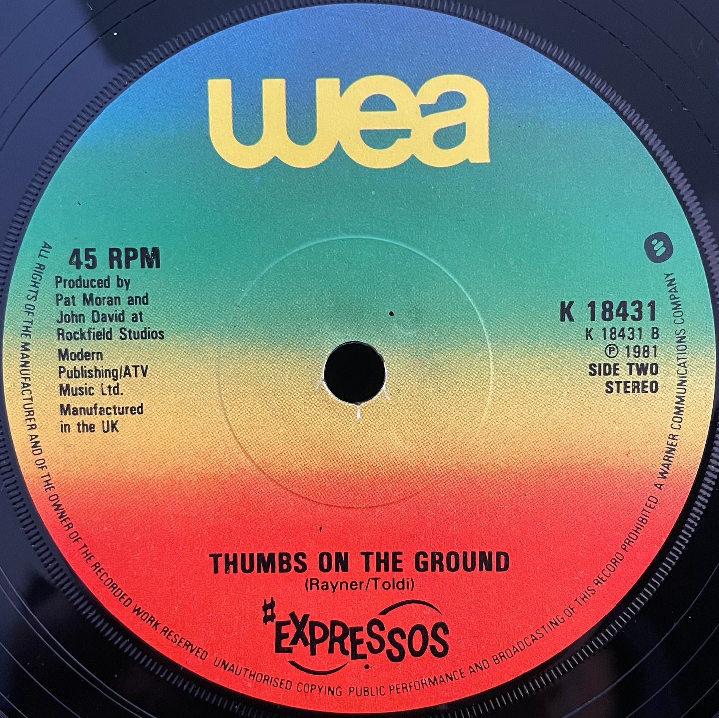 Expressos – Tango In Mono – USED Vinyl 7" Single