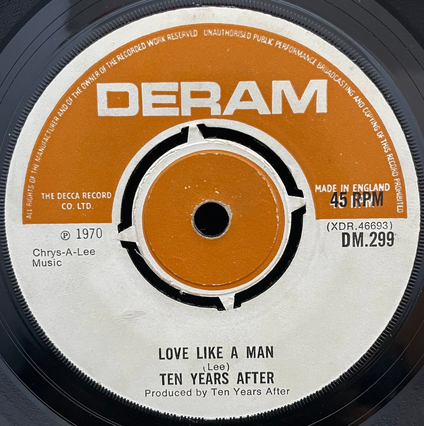 Ten Years After – Love Like A Man – USED Vinyl 7" Single