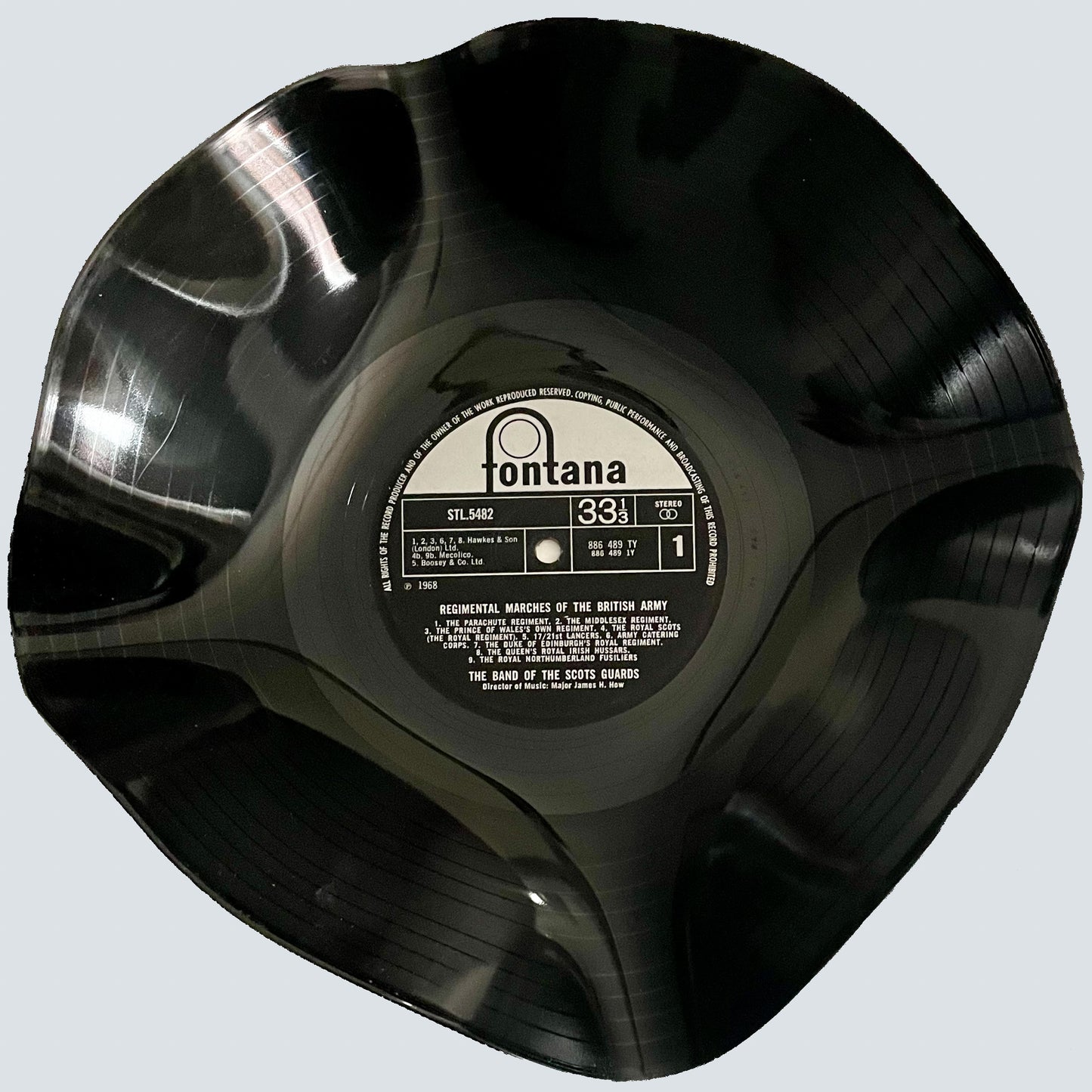 The 'Black Fontana’ 12" Vinyl Record Bowl