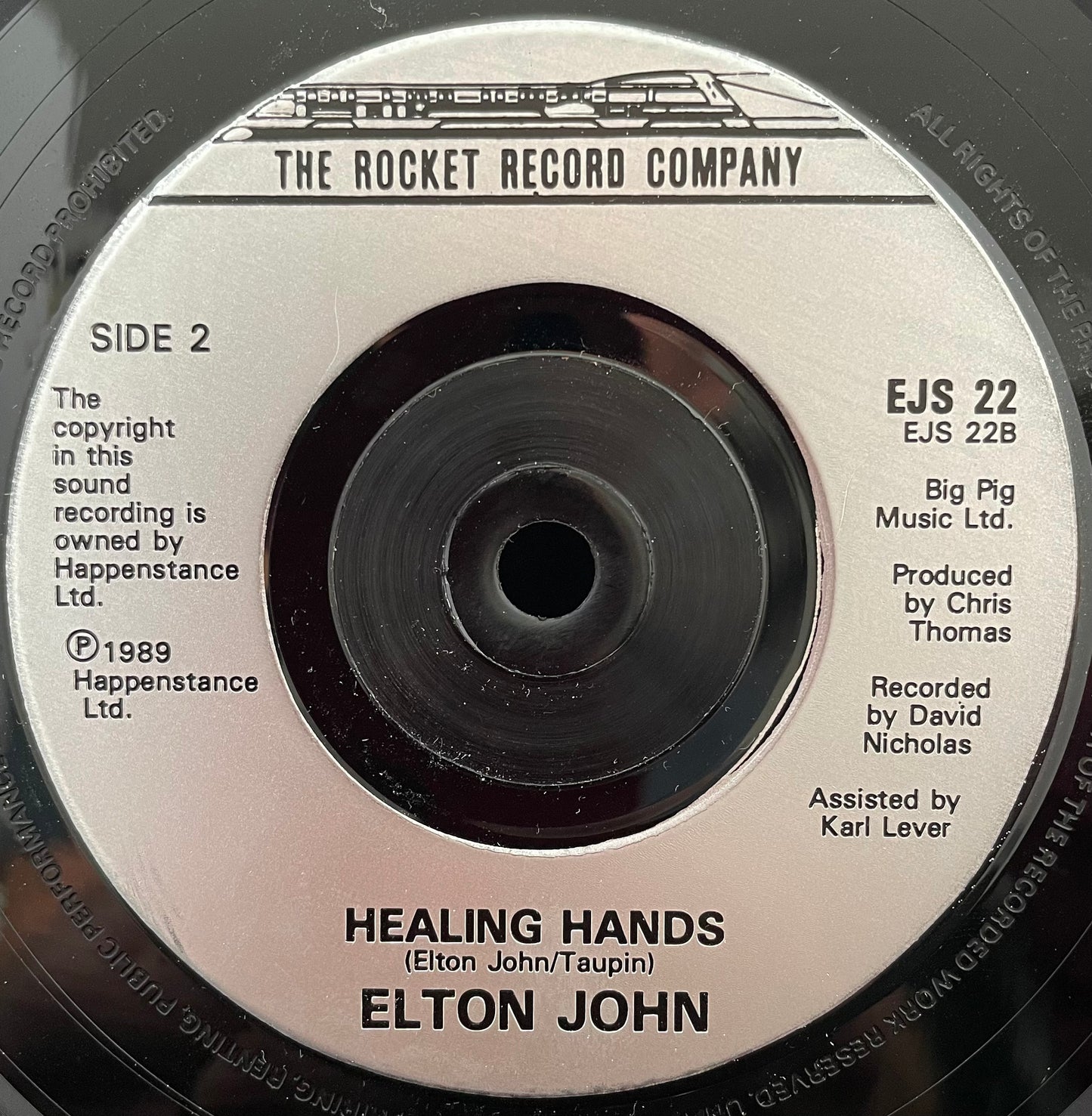 Elton John – Sacrifice / Healing Hands – USED Vinyl 7" Single