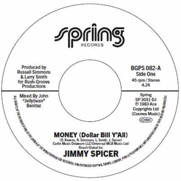 PRESALE - JIMMY SPICER - MONEY (DOLLAR BILL Y’ALL)- Vinyl 7" Single