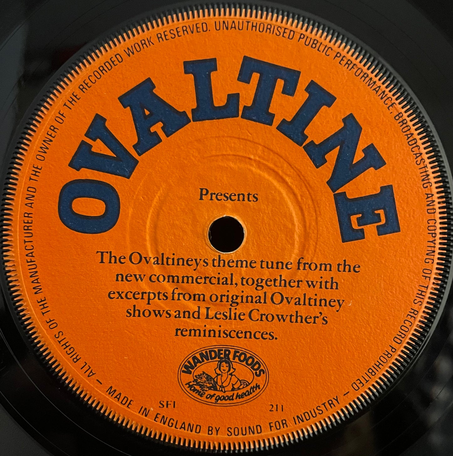 Ovaltineys – Ovaltine Presents... – USED Vinyl 7" Single 1 Sided Promo