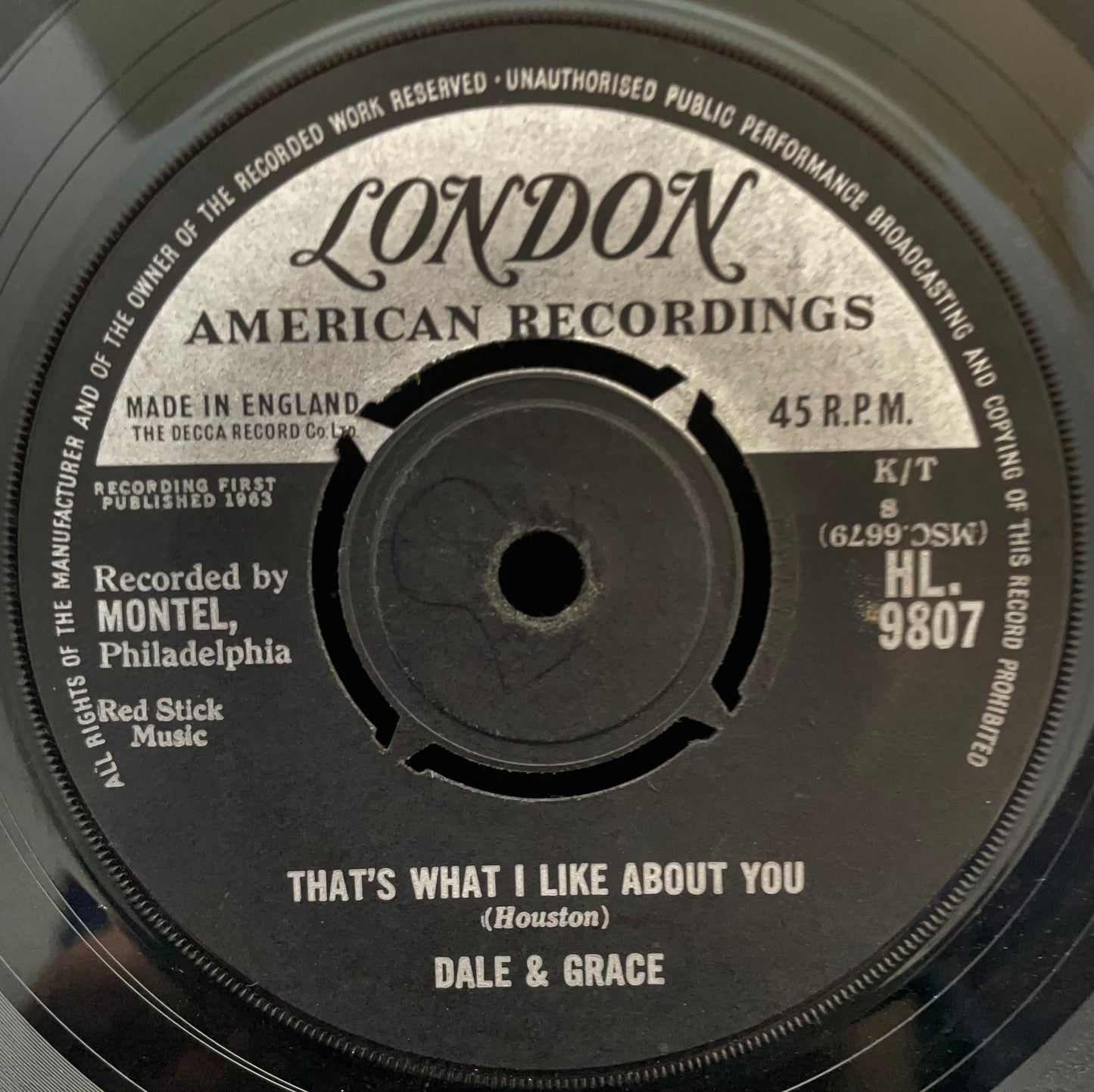 Dale & Grace – I'm Leaving It Up To You – USED Vinyl 7" Single