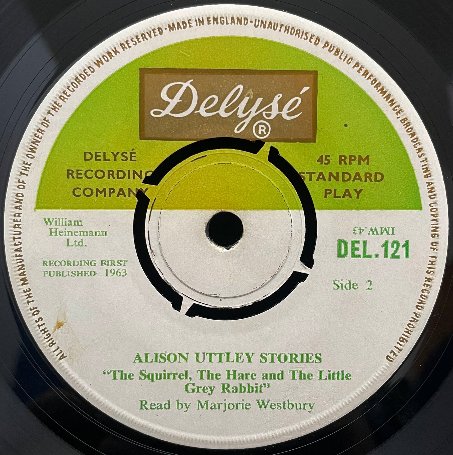 Alison Uttley – The Squirrel, The Hare And The Little Grey Rabbit – USED Vinyl 7" Single