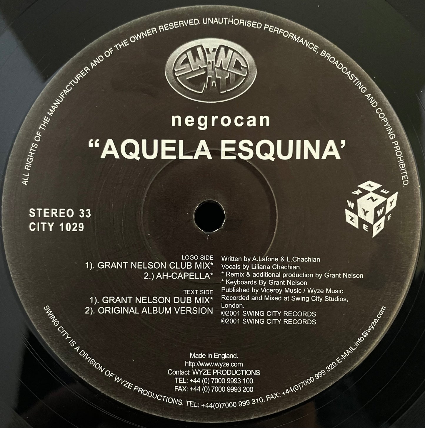 Negrocan – Aquela Esquina – USED Vinyl 12" Single