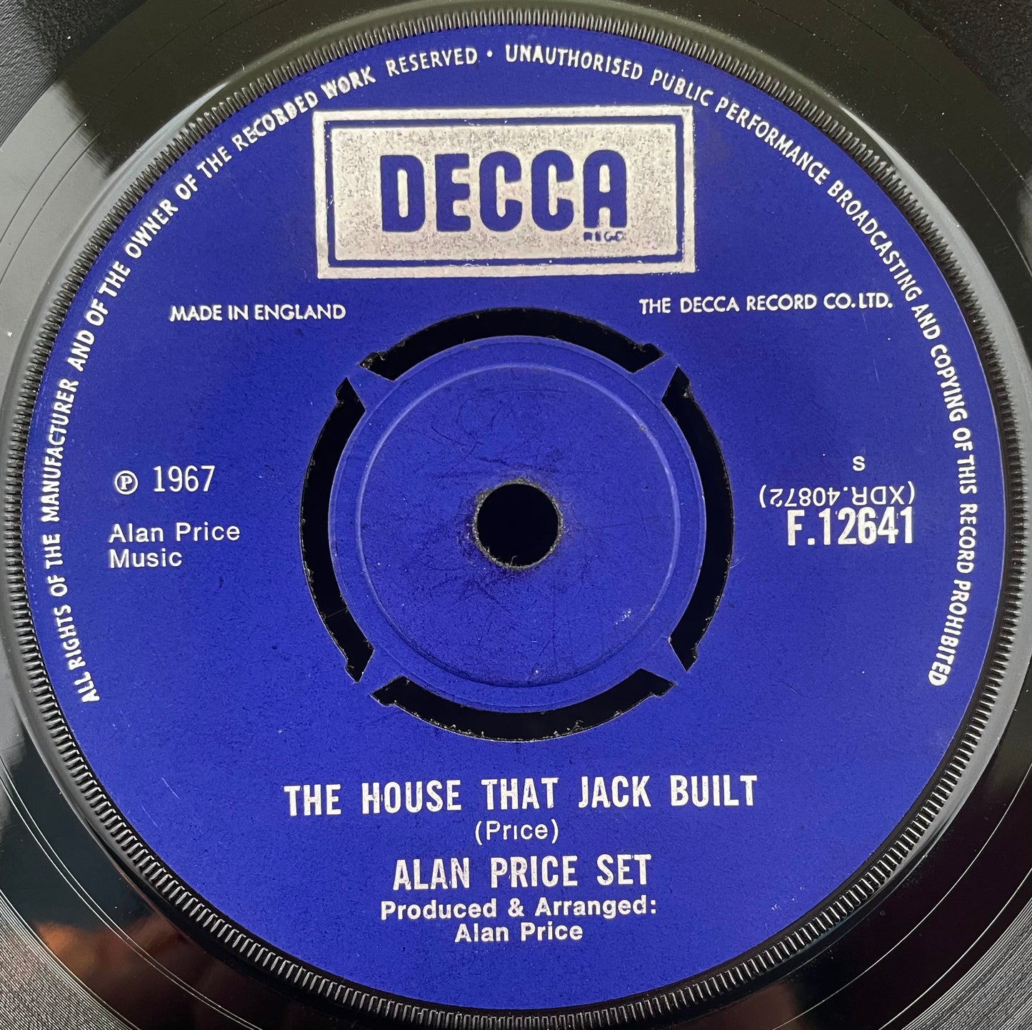 Alan Price Set – The House That Jack Built – USED Vinyl 7" Single