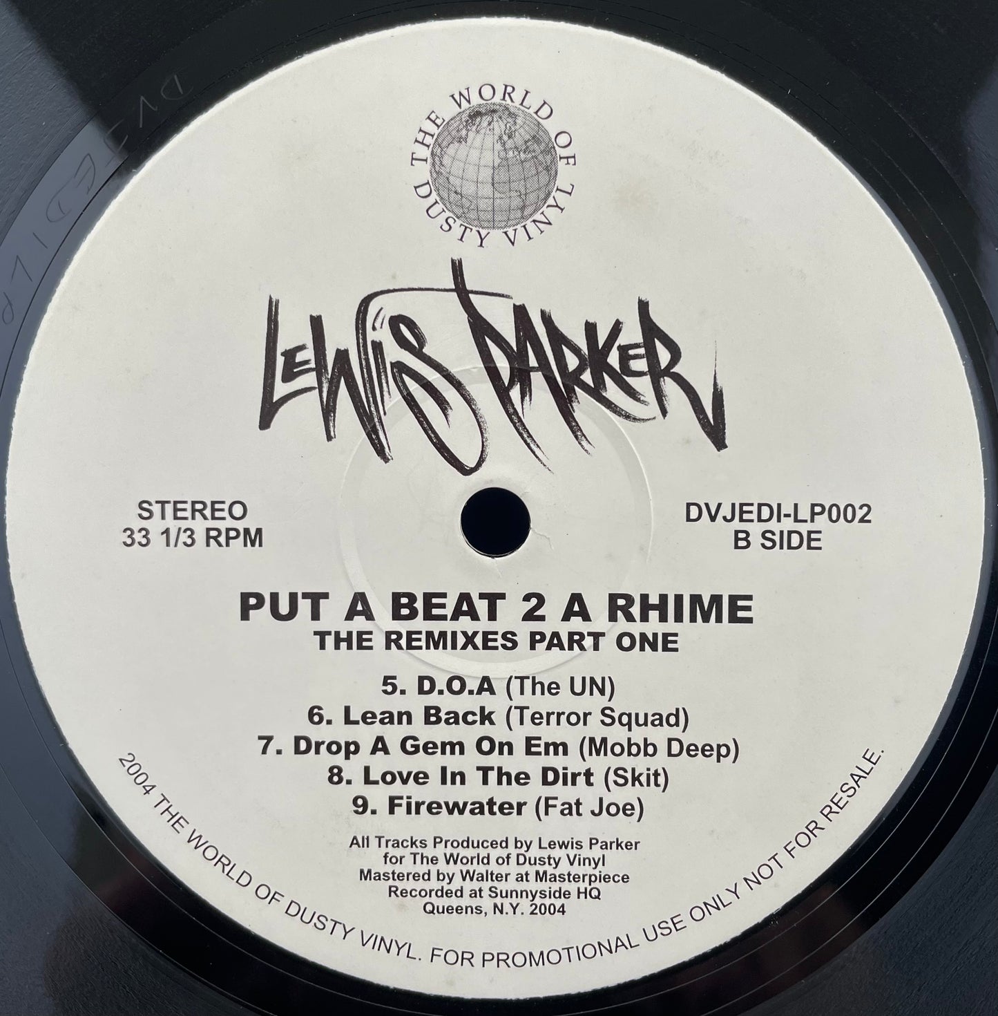 Lewis Parker – Put A Beat 2 A Rhime - USED Vinyl 2LP - PROMO