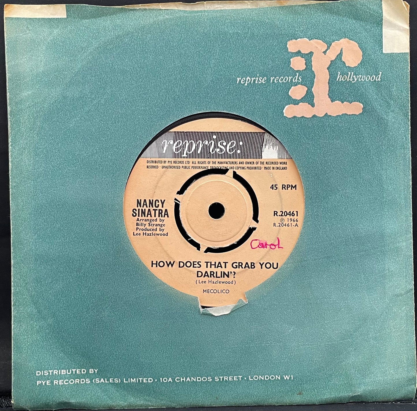 Nancy Sinatra – How Does That Grab You, Darlin'? – USED Vinyl 7" Single