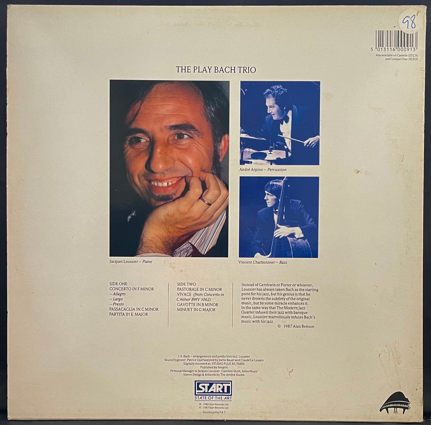 Jacques Loussier – Reflections Of Bach -USED Vinyl LP