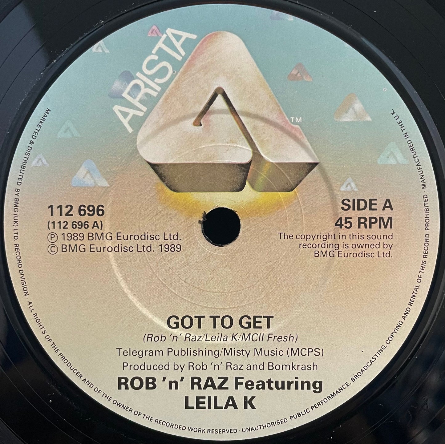 Rob 'N' Raz Featuring Leila K – Got To Get - USED Vinyl 7" Single