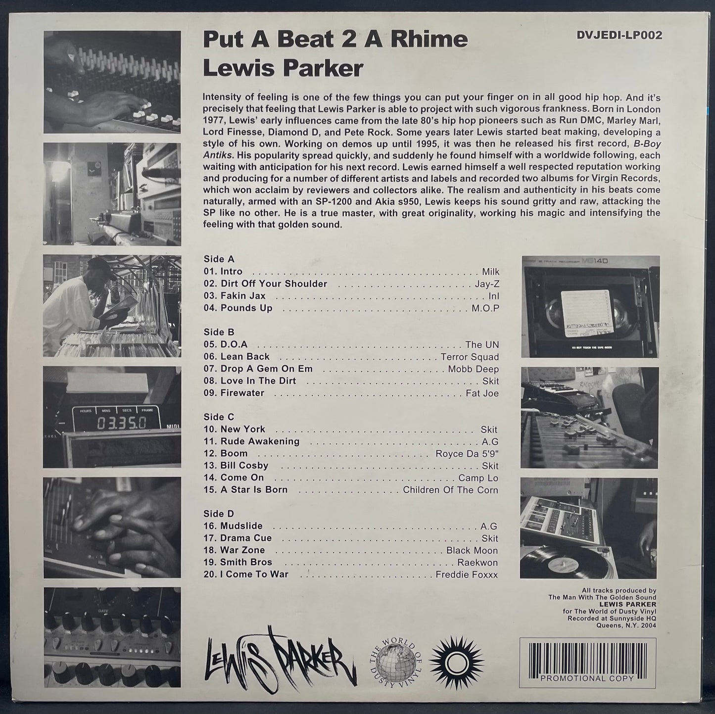 Lewis Parker – Put A Beat 2 A Rhime - USED Vinyl 2LP - PROMO