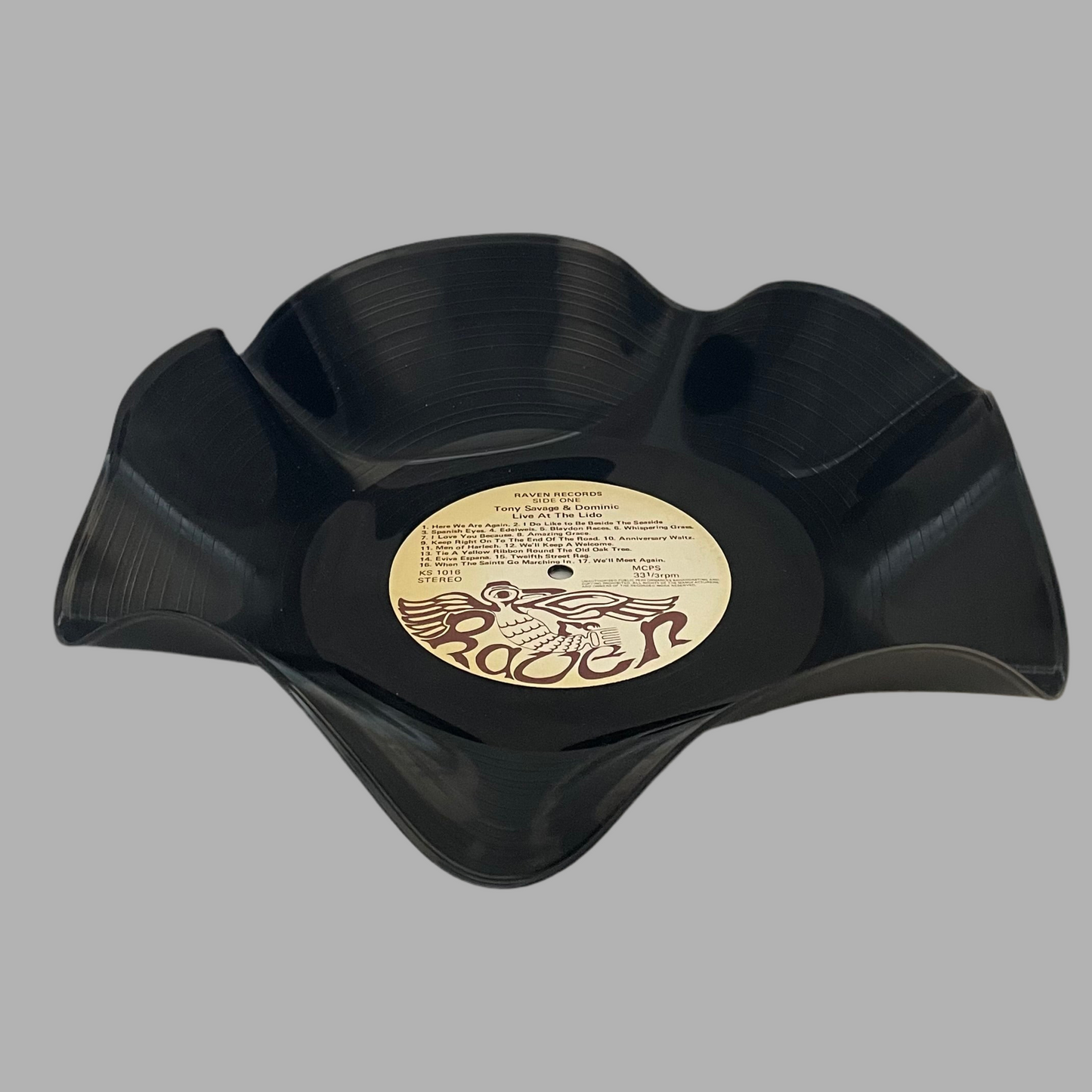 The 'Raven’ 12" Vinyl Record Bowl