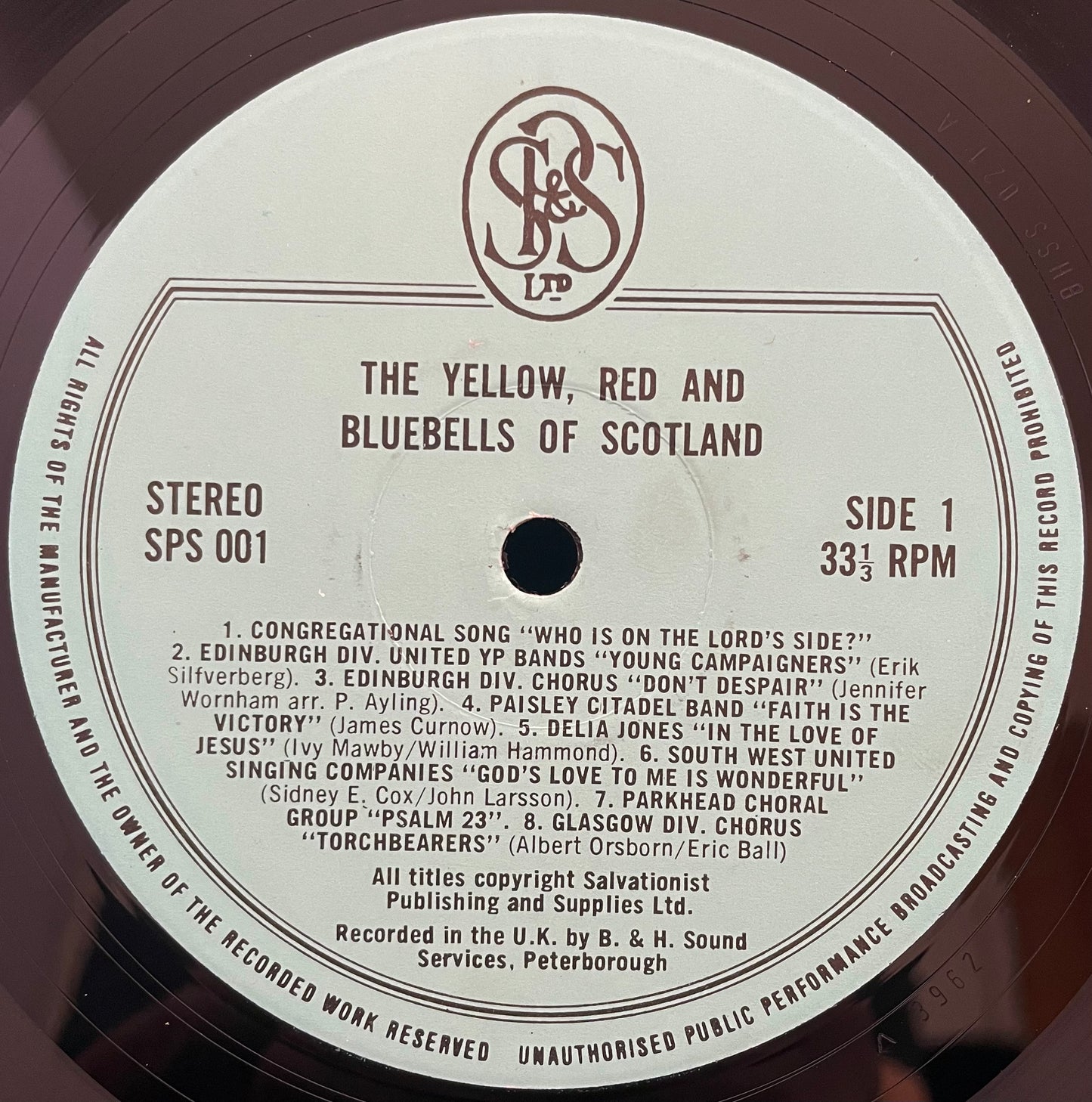 The Yellow Red and Bluebells of Scotland - Scottish Centenary Congress – USED Vinyl LP