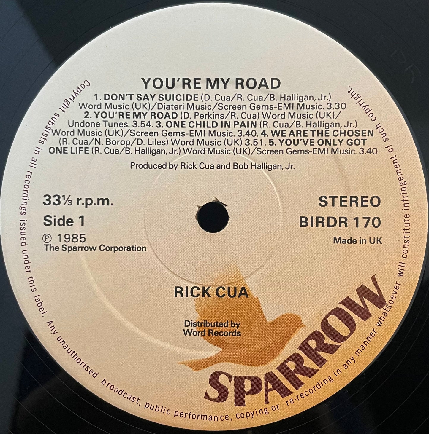 Rick Cua – You're My Road – USED Vinyl LP