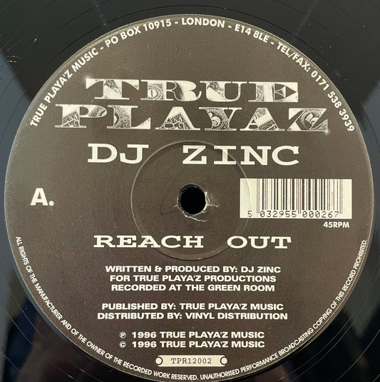 DJ Zinc – Reach Out / Pranksters – USED Vinyl 12" Single