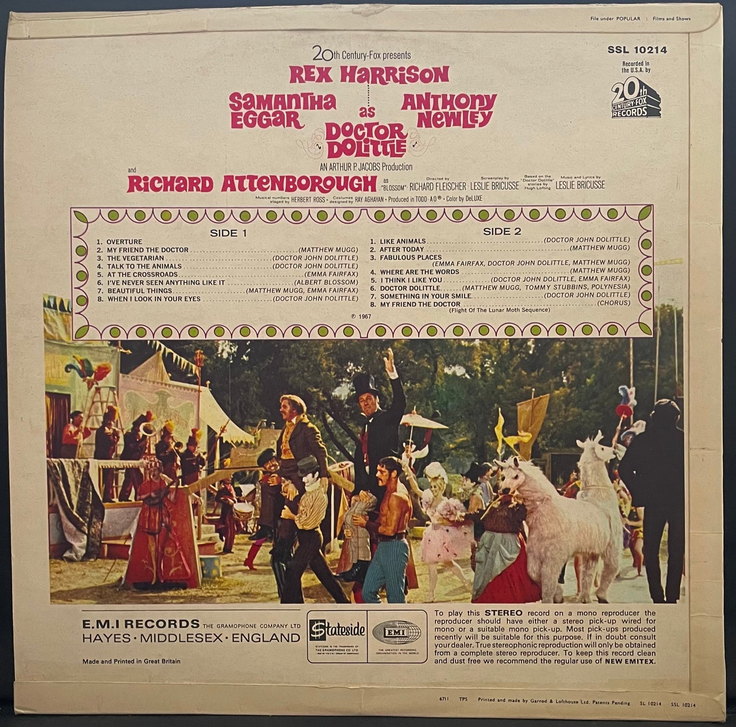 Leslie Bricusse – Doctor Dolittle Original Motion Picture Soundtrack – USED Vinyl LP