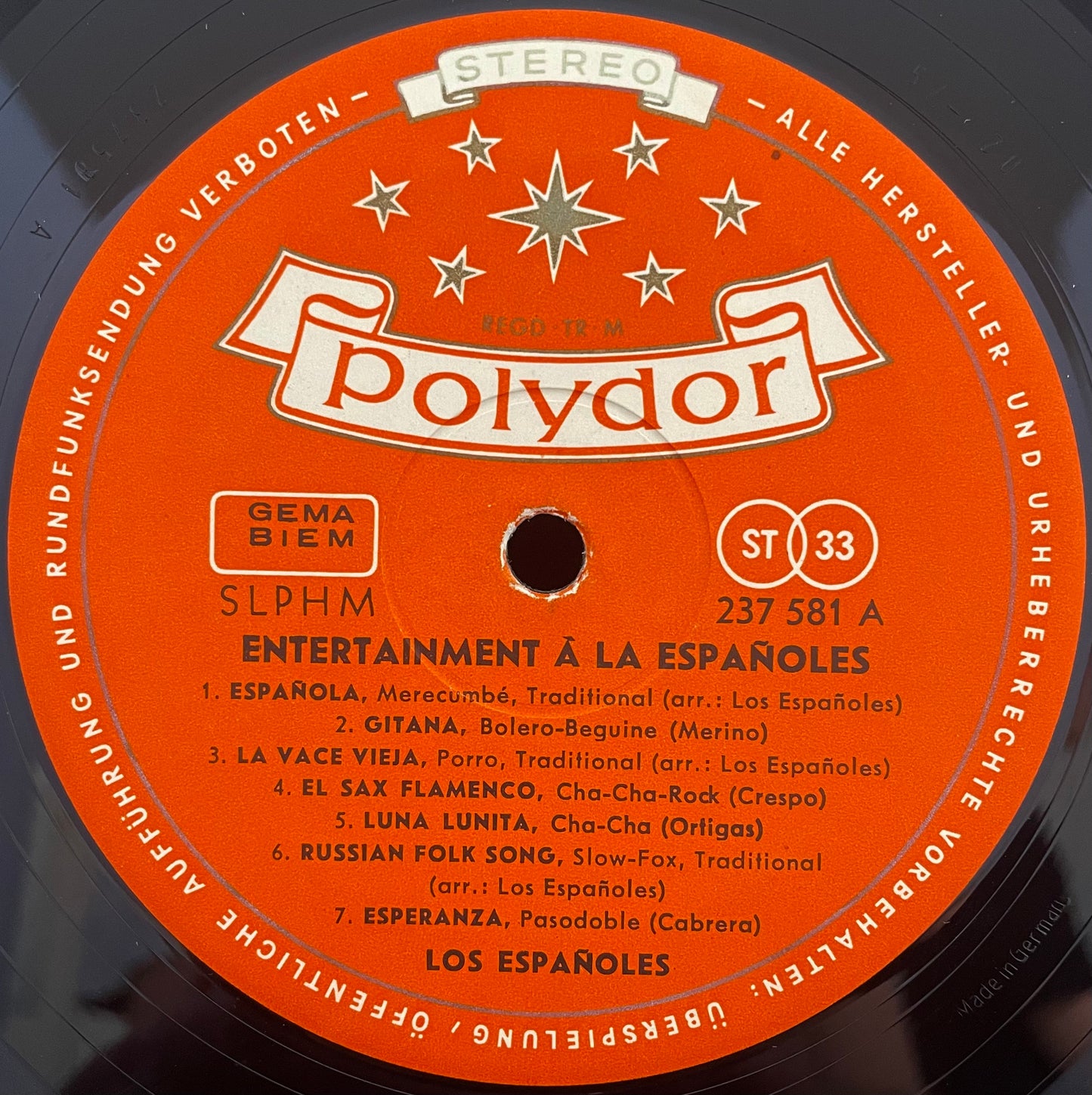 Los Españoles – Entertainment À La Españoles - USED Vinyl LP