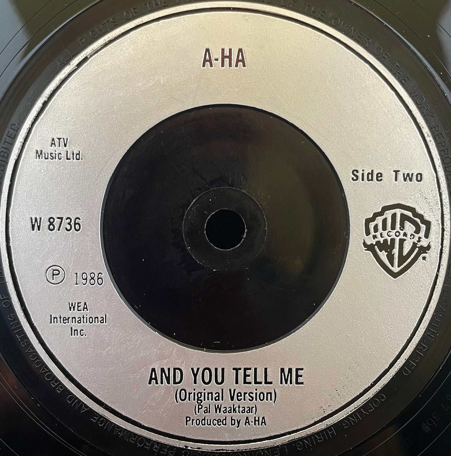 a-ha – Train Of Thought - USED Vinyl 7" Single