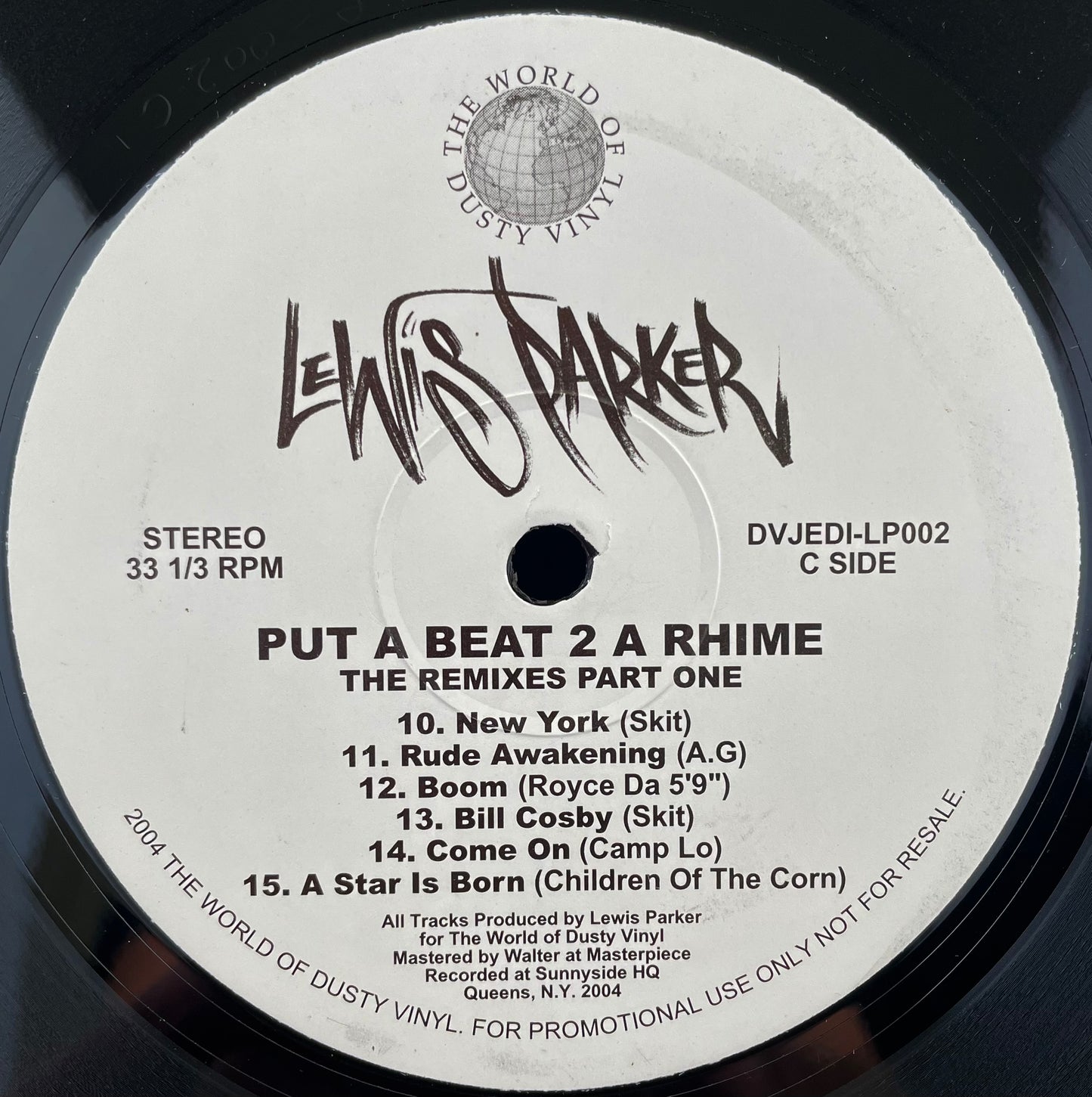 Lewis Parker – Put A Beat 2 A Rhime - USED Vinyl 2LP - PROMO